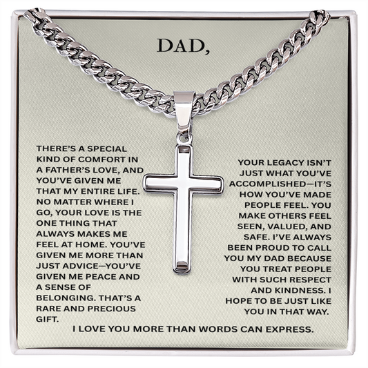 To My Beloved Father- Cross Necklace
